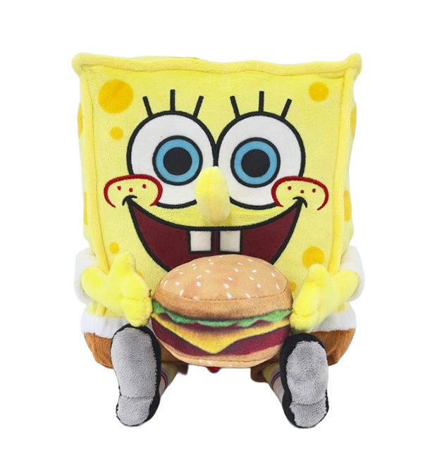 (Mis 3+) SPONGEBOB – Spongebob con Hamburger Peluche GIFT  20cm…x12…x42